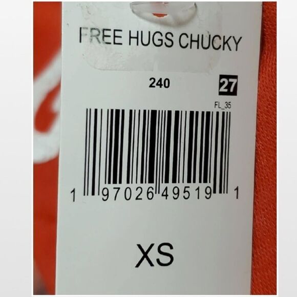 New Chucky Red Sweatshirt Graphic Print Top - Picture 8 of 9